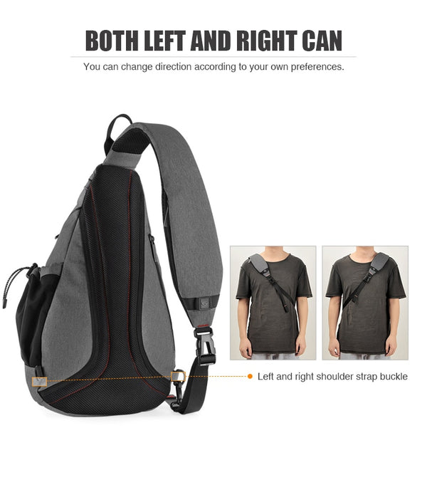 Crossbody Sling Bag Backpack with Built-In USB Charging Port for Travel